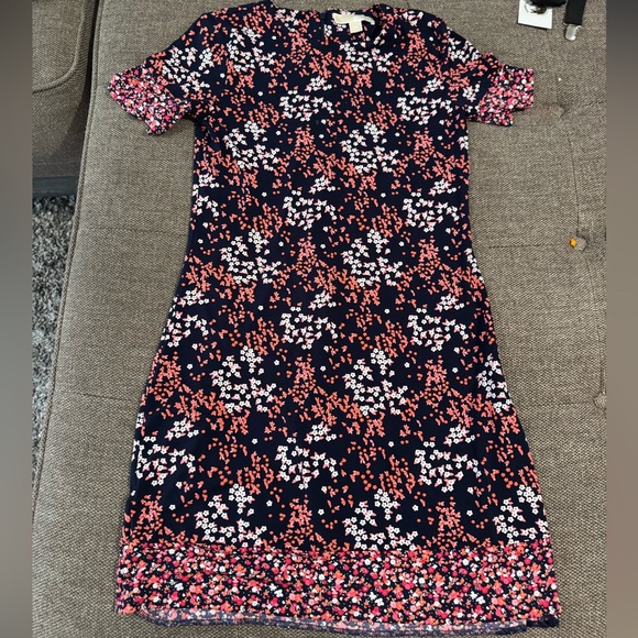 Michael Kors Navy and Pink Floral Mini Dress - Picture 1 of 3